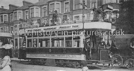The Electric Tram , Finsbury Park, London, c.1907.